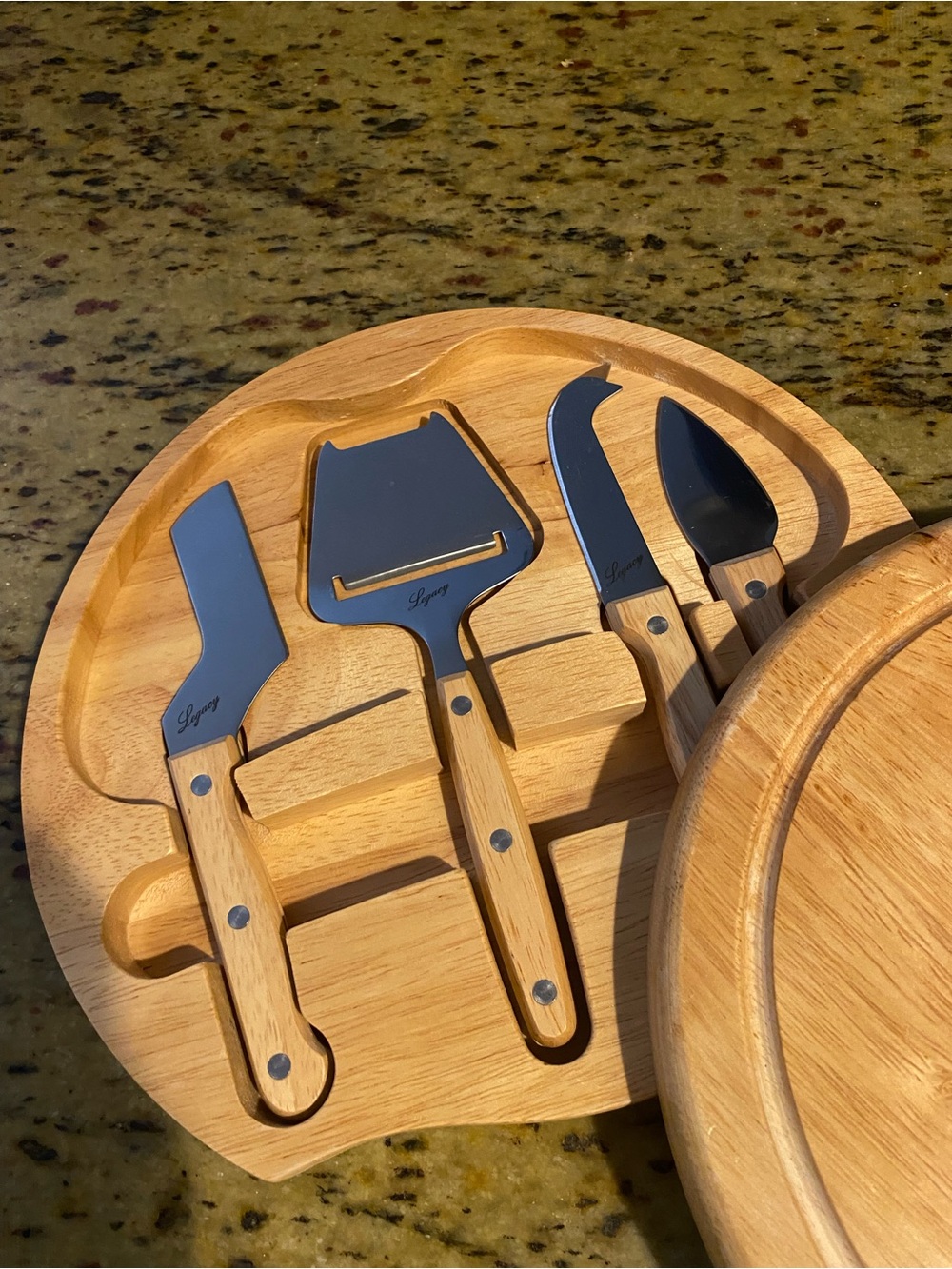 Legacy  Cheese Knife Set and Round Serving Board